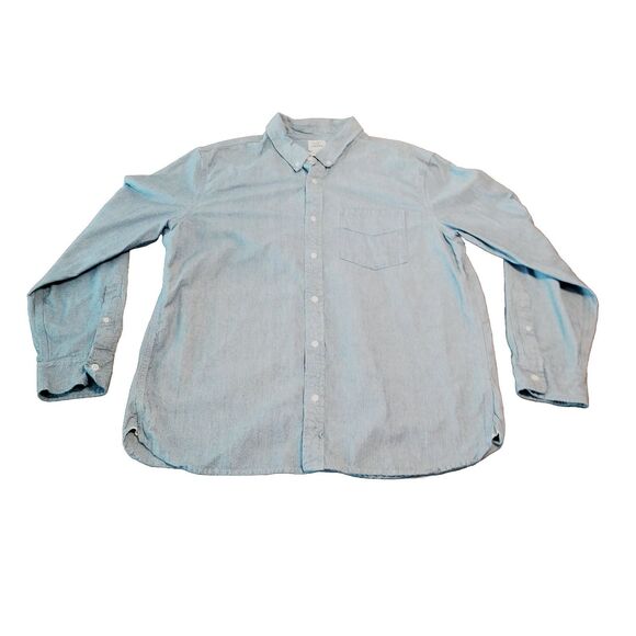 Flint and Tinder Shirt Men's Size XXL Blue Gray Selvedge Architect Slim Fit - Picture 1 of 5